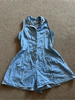 Vintage Denim lace romper